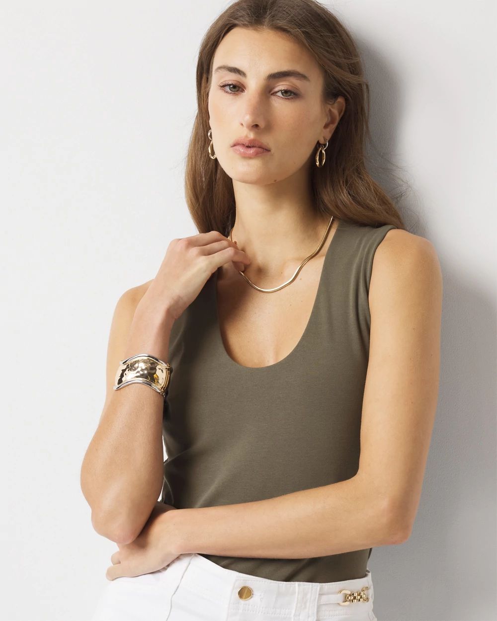 【おまけ付】 WHBMFORME™ All Ways Stretch Scoop Neck Shell | White House 洋書